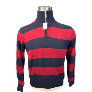 Size Medium, Cashmere Blend Autumn Winter Men's Striped Pullover Sweater
